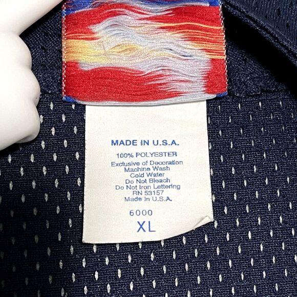 VTG Seattle Mariners Jersey Mens XL Sea Blue #35 MLB Baseball Game Issued USA - Picture 5 of 12